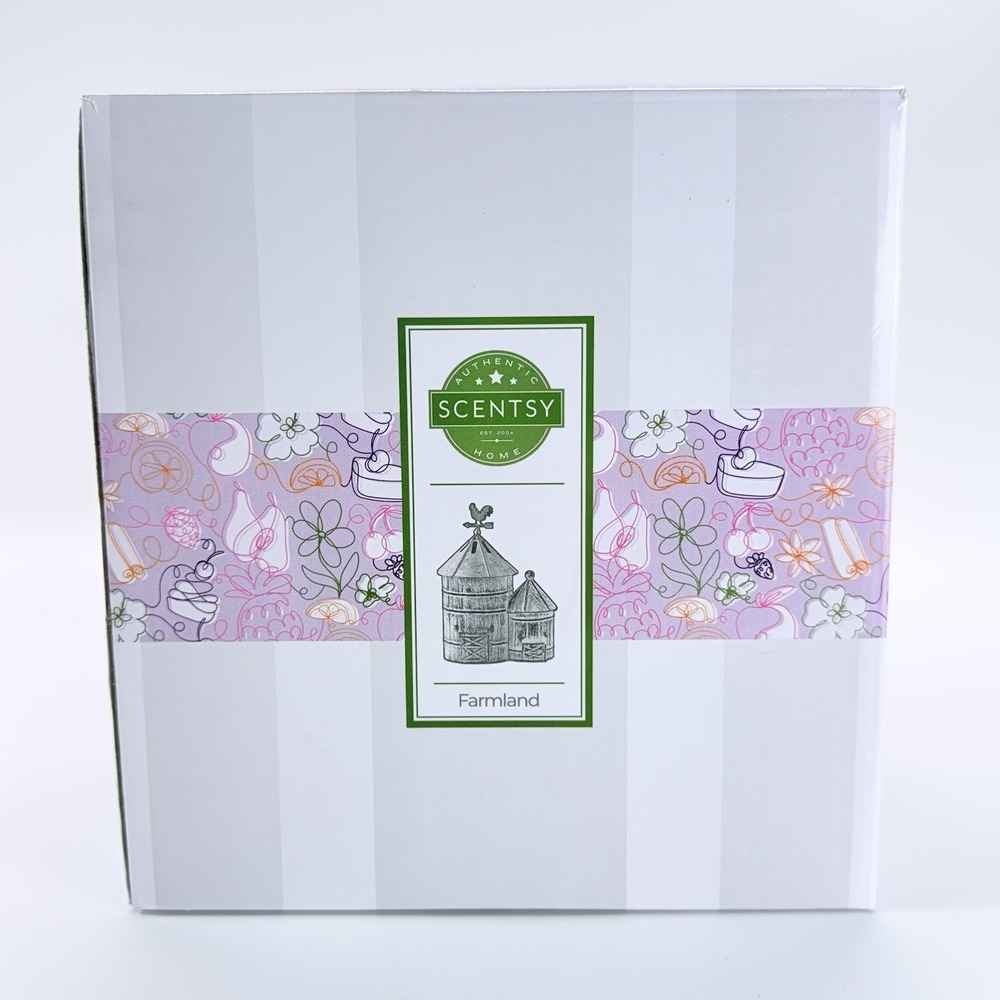 Scentsy Wax Warmer Farmland White Silos EUC in Original Box